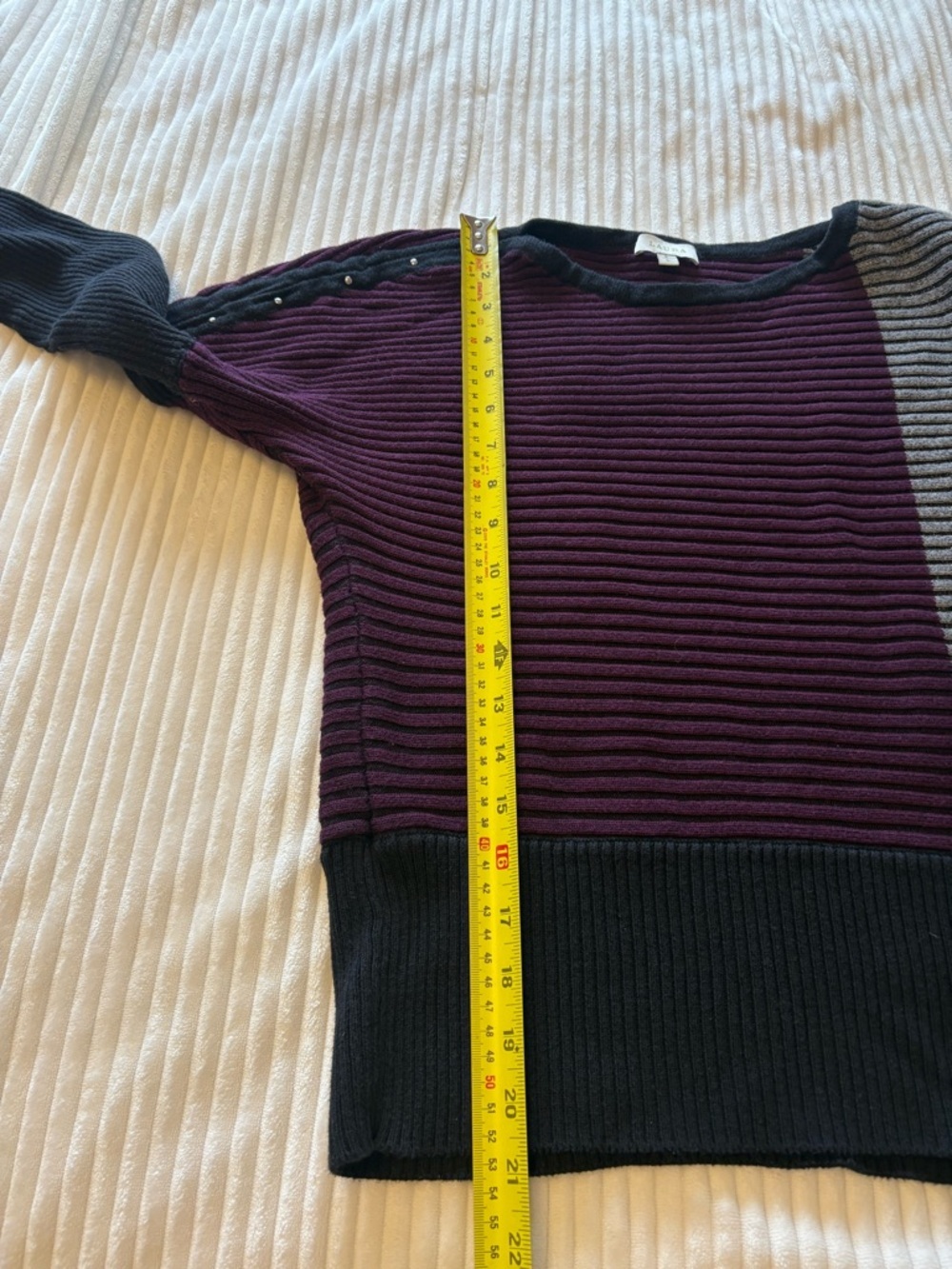 Vintage Style Striped Ribbed Sweater - Picture 7 of 7